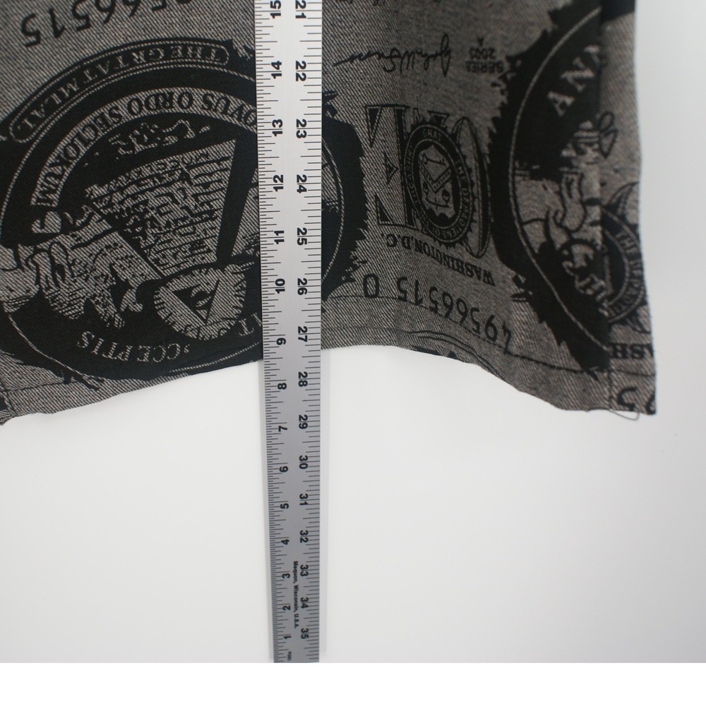 Young‎ Rich & Famous Mens Money Print Denim Shorts Grey Black Size 44 NWT Trap - Picture 6 of 10